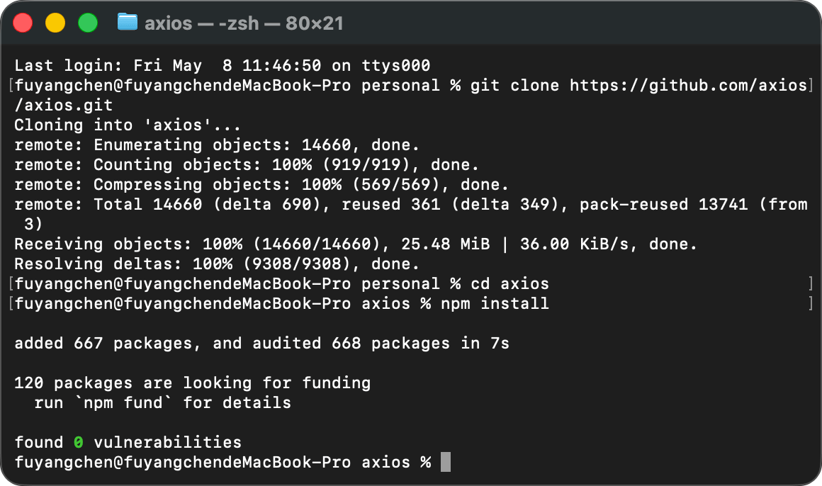 git clone